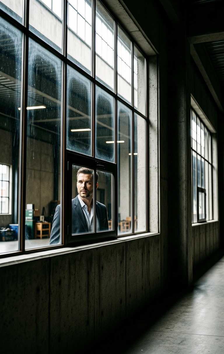 Mann in urbanem Umfeld