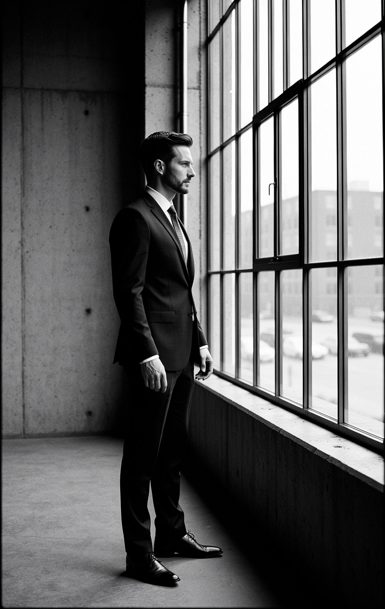 Urbaner Mann im Industrieloft